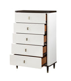 Carena Chest with Drawer Storage - White / Walnut
