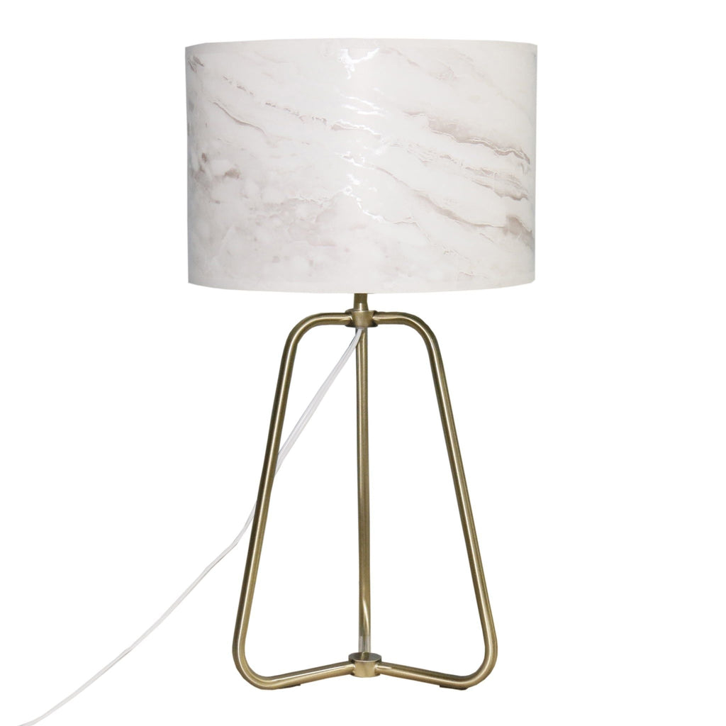 White Desk Lamp with Metal Base - Optima