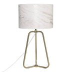 White Desk Lamp with Metal Base - Optima