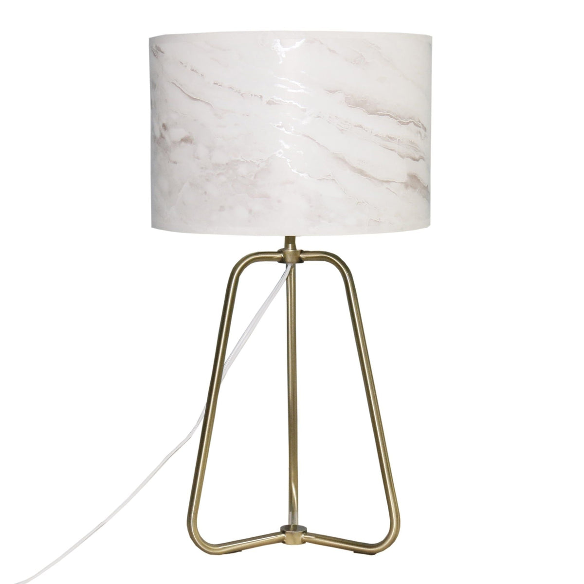 White Desk Lamp with Metal Base - Optima