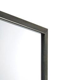 Carine Gray Mirror with Wooden Frame for Bedroom