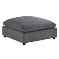 Chelsea Upholstered Ottoman with Removable Covers - Dark Gray or Beige