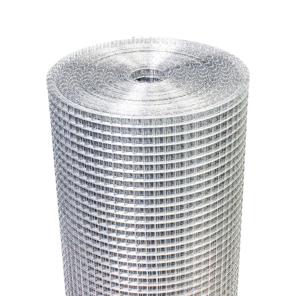 Galvanized Hardware Cloth Fence Roll with 1/2 Inch Mesh - Silver