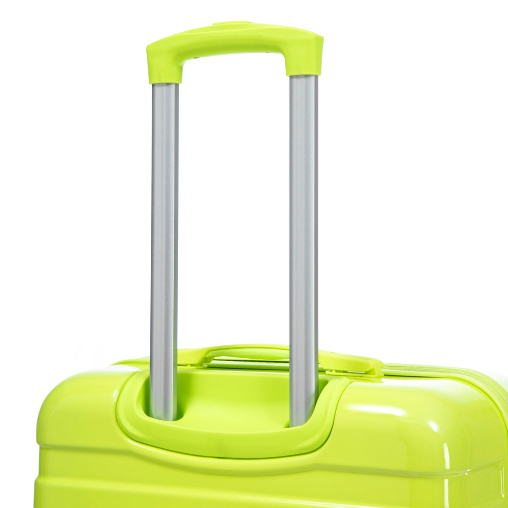PC Spinner Wheel Luggage Set with 360° Wheels - Green + Yellow