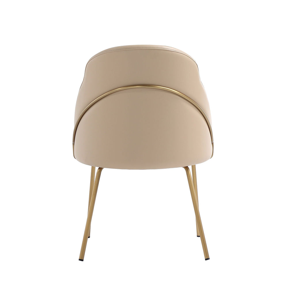 Upholstered Dining Chair with High-Density Foam - Beige, Gray, or White