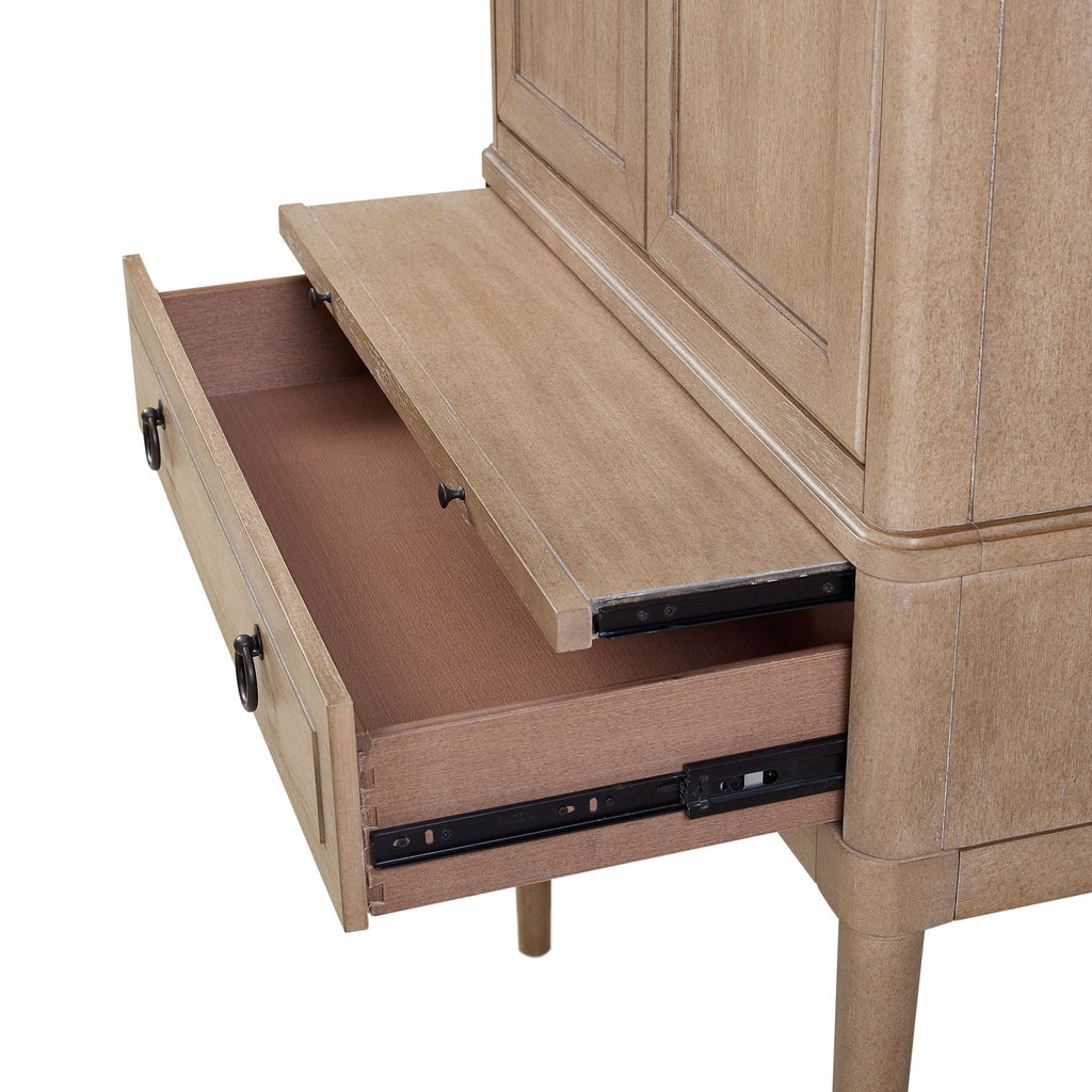 Sand Bar Cabinet with Wine Storage - Solid Wood and MDF