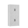 Kitchen Pantry Cabinet with Adjustable Shelves - Heavy Duty Storage - White