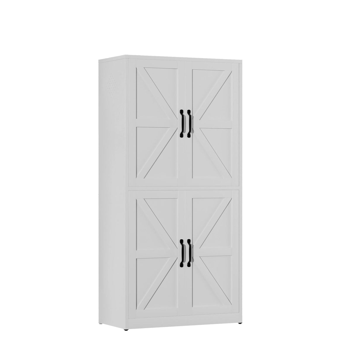 Kitchen Pantry Cabinet with Adjustable Shelves - Heavy Duty Storage - White
