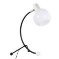 Black and White Contemporary Task Lamp with Adjustable Neck