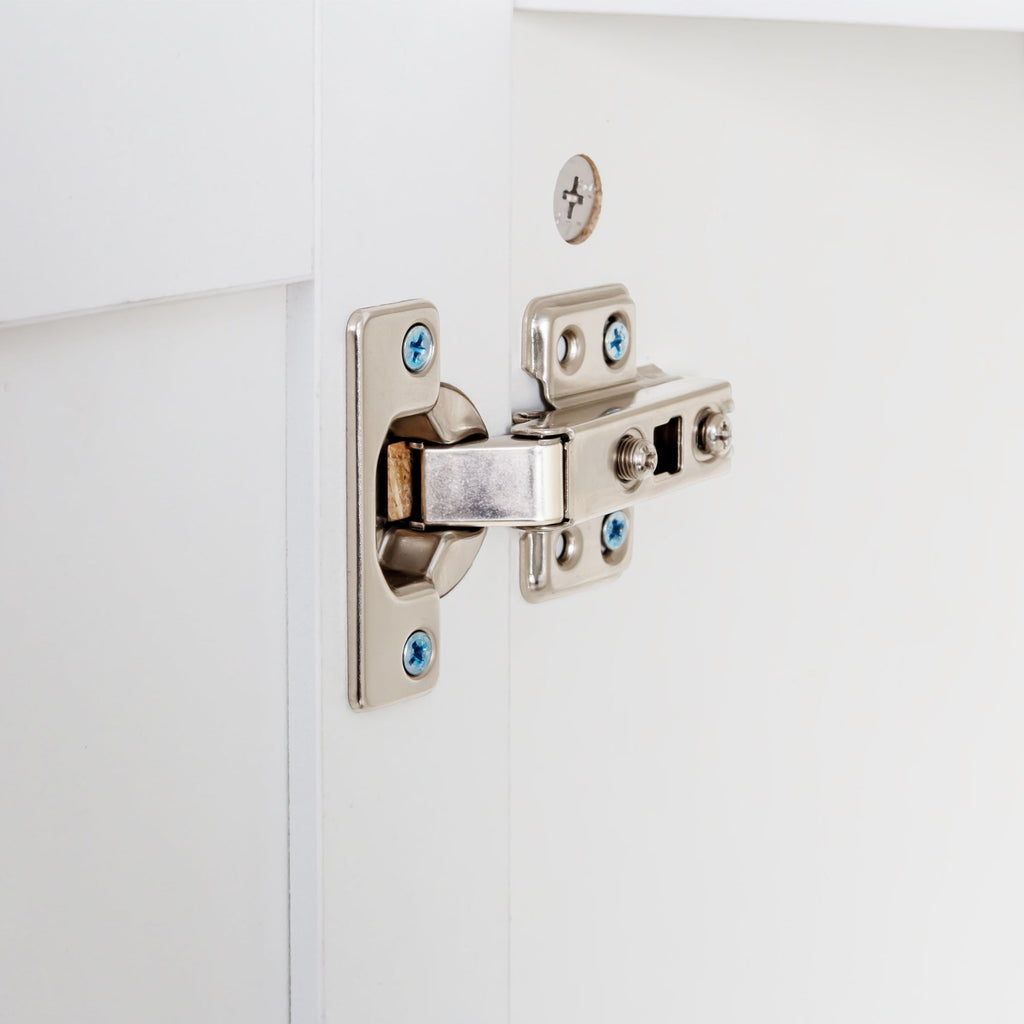 Bathroom Wall Cabinet with Adjustable Shelf and Towel Bar - White