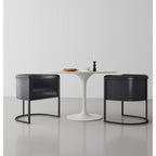 Cosmopolitan Dining Chair with Geometric Metal Frame - Multiple Colors