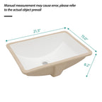 Modern Ceramic Undermount Bathroom Sink with Overflow - White or Black