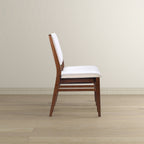 Beige Linen Dining Chair Set of 2 with Padded Seat - Skylar