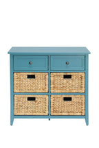 Console Cabinet with Six Storage Drawers - Light Blue or White