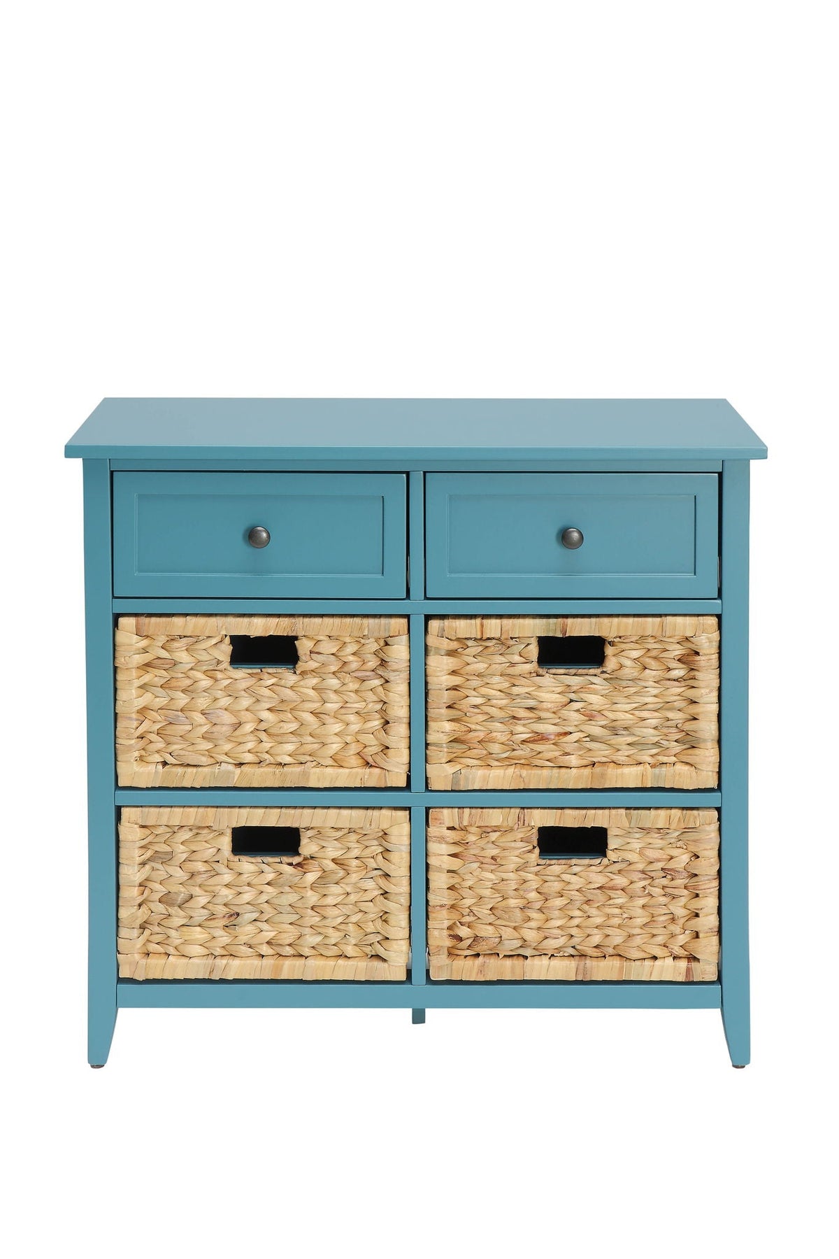 Console Cabinet with Six Storage Drawers - Light Blue or White