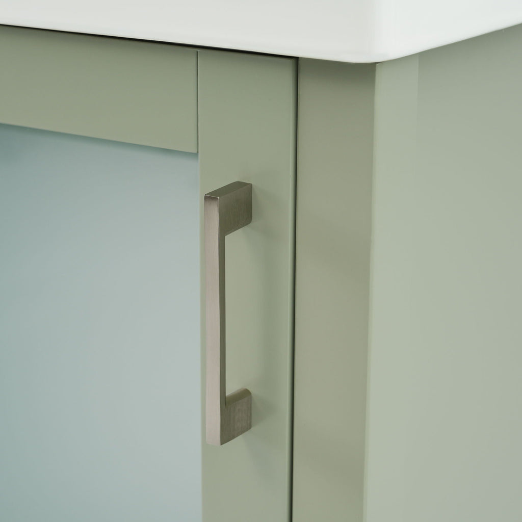 Bathroom Vanity with Ceramic Sink and Ample Storage - Blue, Green, or Black