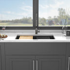 Granite Composite Workstation Undermount Kitchen Sink - Black or White