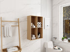 24 Inch Wall Mounted Storage Shelf with Plywood Construction - Oak