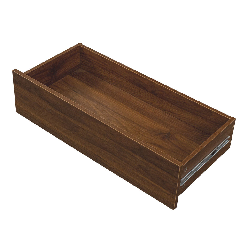 Tall Kitchen Pantry Cabinet with 4 Tier Side Shelf - Walnut