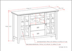 Tall TV Media Stand with Adjustable Storage - Dark Chestnut Brown