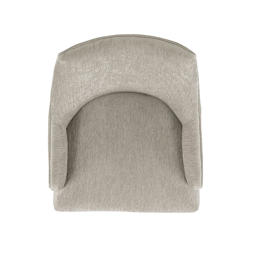 Upholstered Armchair with Ergonomic Backrest - Beige or Dark Gray