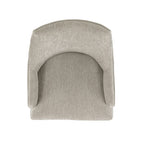 Upholstered Armchair with Ergonomic Backrest - Beige or Dark Gray