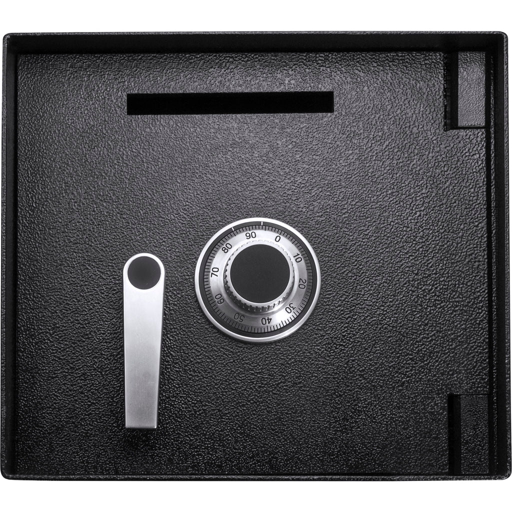 0.89 Cubic Ft Floor Safe with Combination Lock - Black