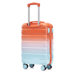 2 Pc PC Spinner Wheel Luggage Set with Lock - Gradient Blue Red