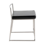 Contemporary Stackable Dining Chair Set with Metal Frame - Blue or Black