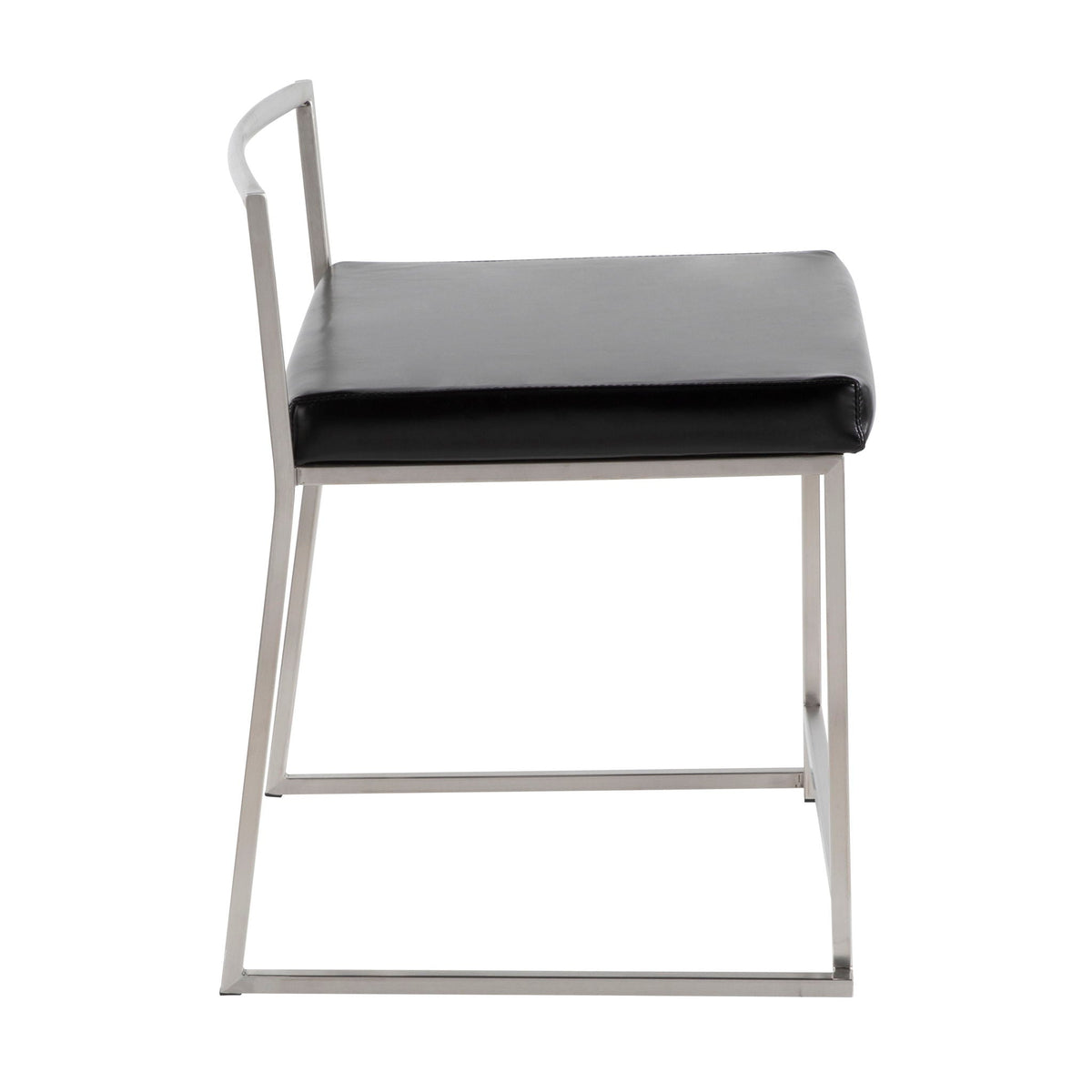Contemporary Stackable Dining Chair Set with Metal Frame - Blue or Black