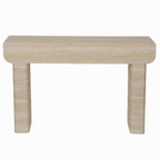 Entryway Table with 2 Hidden Handle Drawers – Beige / Yellow