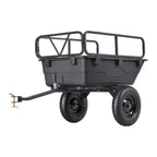 500 lbs Capacity Dump Trailer with Plastic Hopper - Black