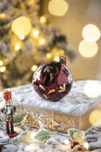 Red Glass Christmas Tree Ornaments with Elegant Finish - Sets Available