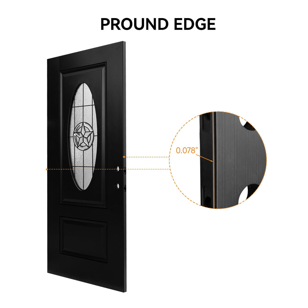 36"x80" Fiberglass Front Door