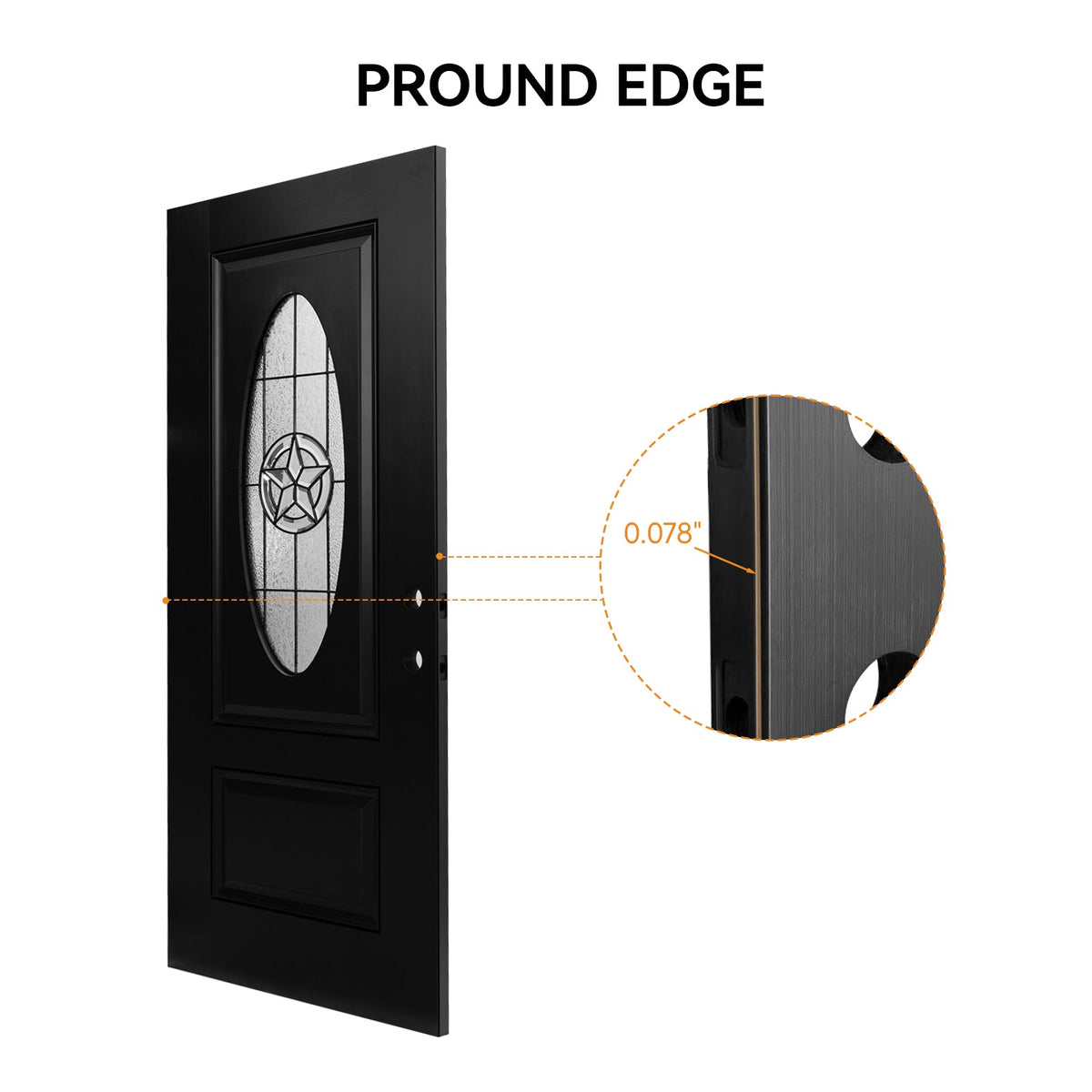 36"x80" Fiberglass Front Door