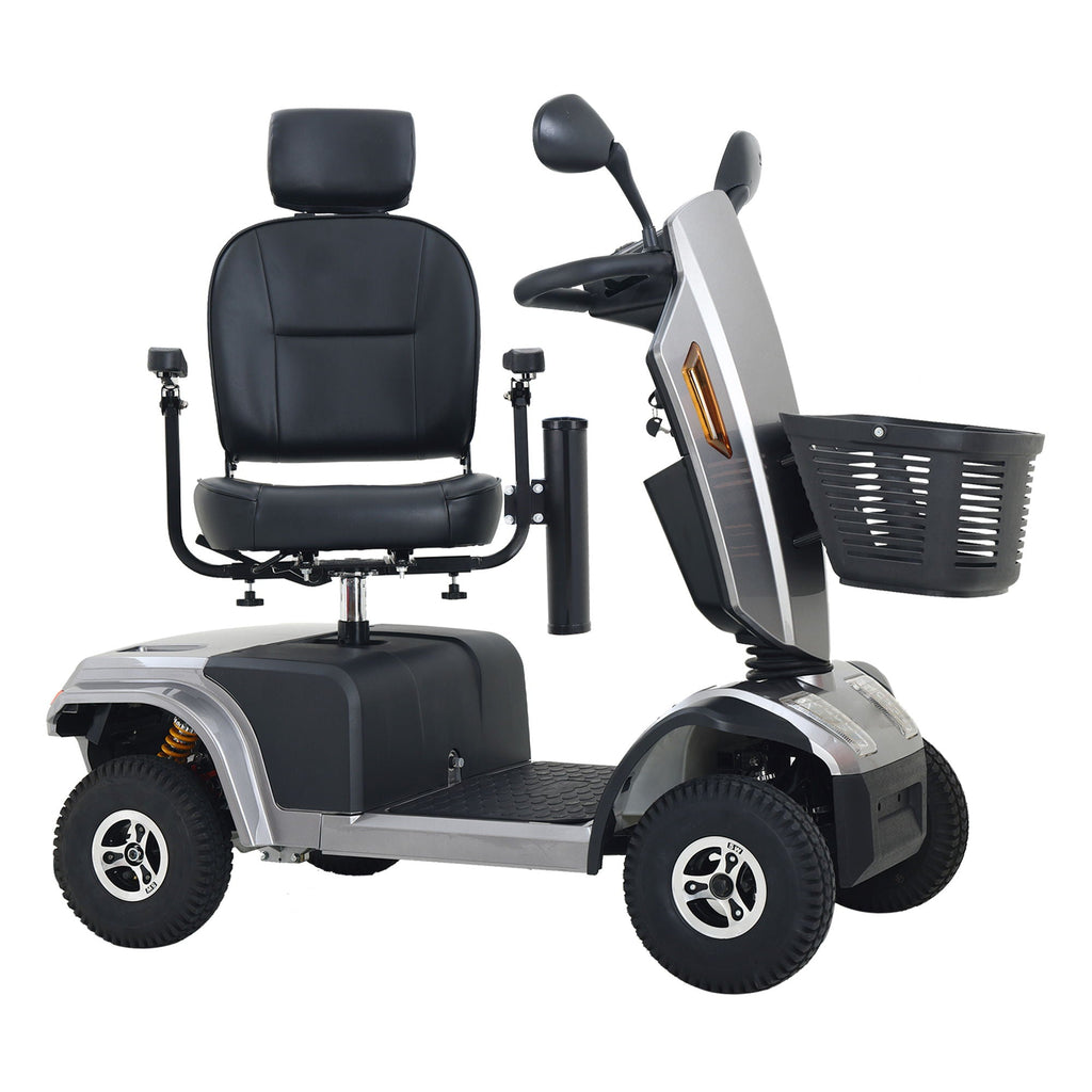 Heavy Duty Mobility Scooter with Long Range and Enhanced Safety - Red, Blue, Black, Gray