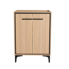Modern Bathroom Vanity Cabinet with Soft Closing Doors - Light Brown