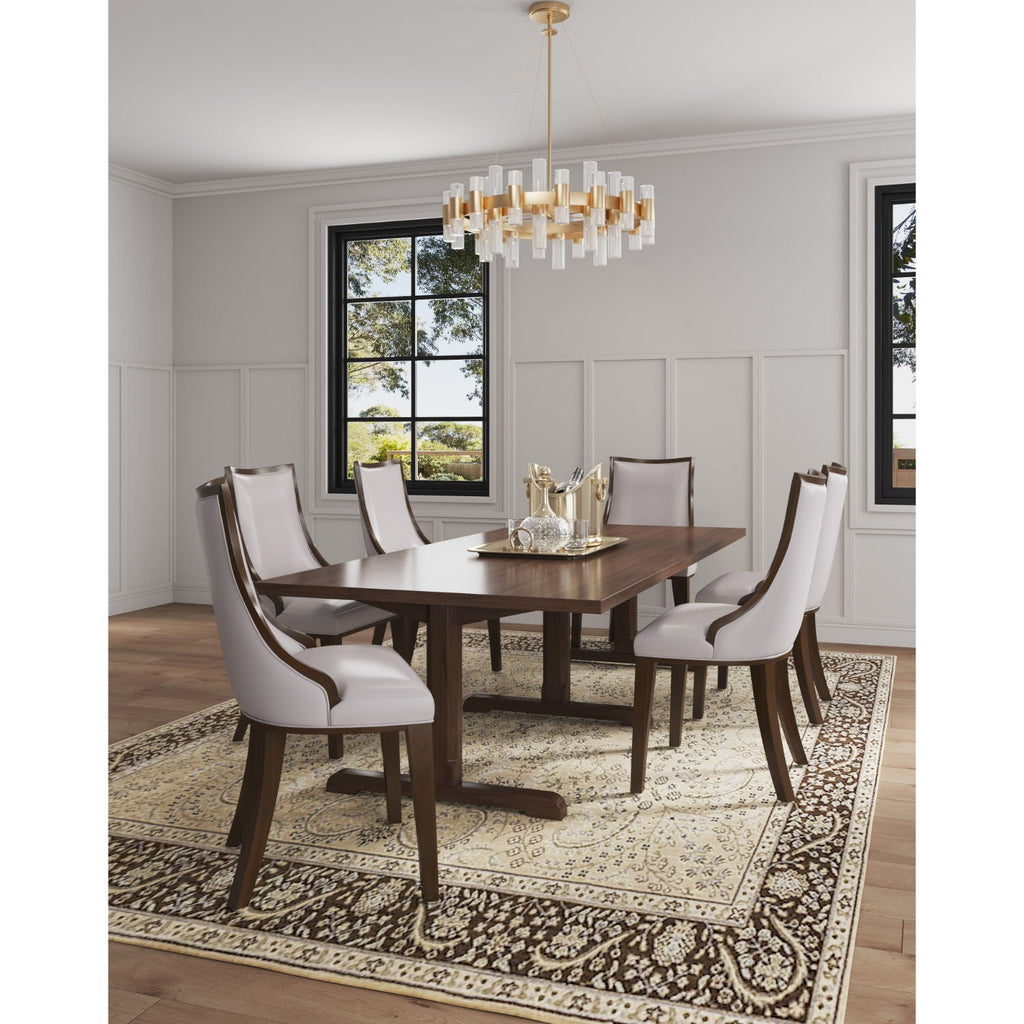 Grand Dining Chair Set with Solid Beech Wood Frame - Beige or Gray