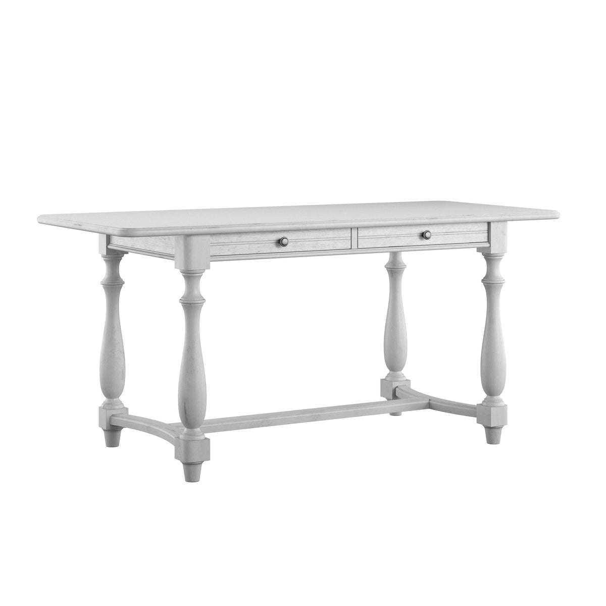 Gray Gathering Height Bar Table with Spacious Surface - Solid Wood