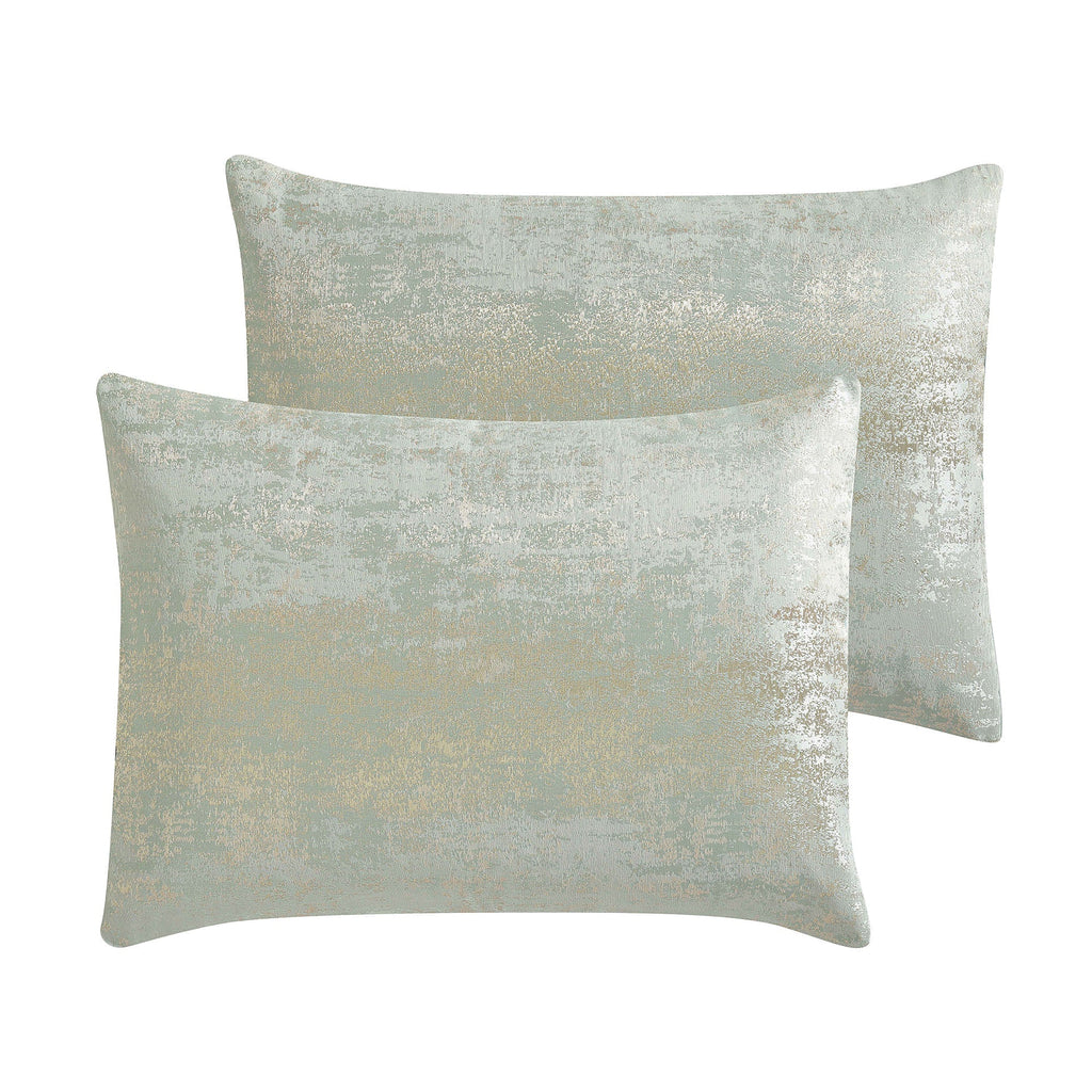 Vesta Gold Satin Circle-Quilted 7-Piece Comforter Set - Gold