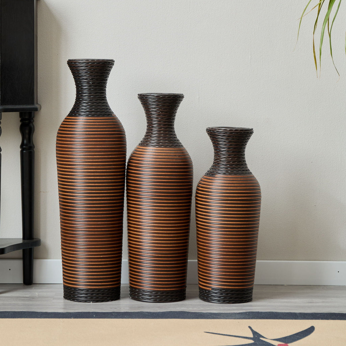 Classic And Neat Floor Vase with High Independent Stand - Multiple Colors