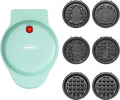 4" Kids Mini Waffle Maker - Waffle Iron with 6PCS Removable Plates