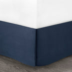 Navy Seersucker Comforter Set with Hypoallergenic Filling - King