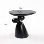 Lucky Stone Shaped Table with Sculptural Base – White, Black, or Gray