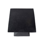 TESS Modern Side Table with Hourglass Design - Black or Natural