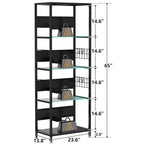 4 Tier Display Shelf With RGB Lights and Adjustable Storage - Black