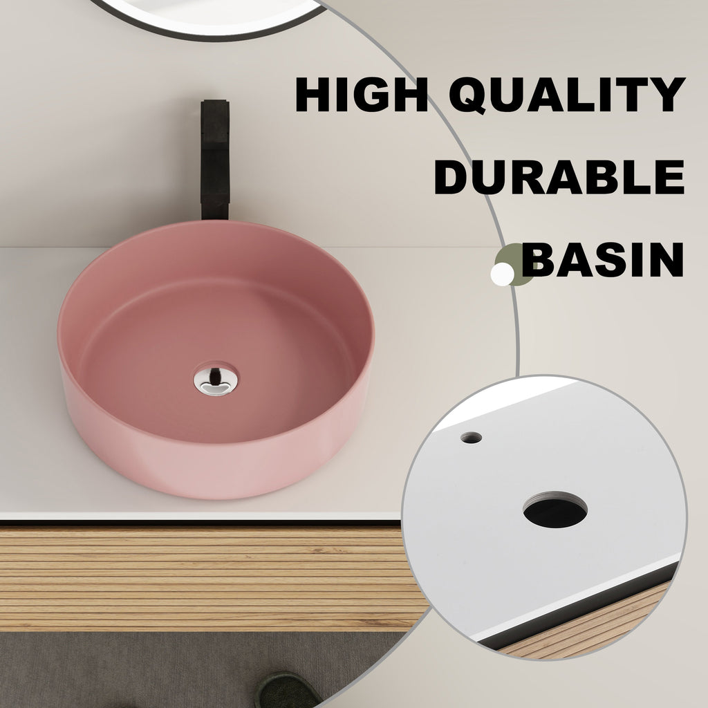 36" Wall-Mounted Bathroom Vanity with Soft-Close Drawer and Ceramic Sink - Light Coffee