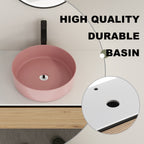 36" Wall-Mounted Bathroom Vanity with Soft-Close Drawer and Ceramic Sink - Light Coffee