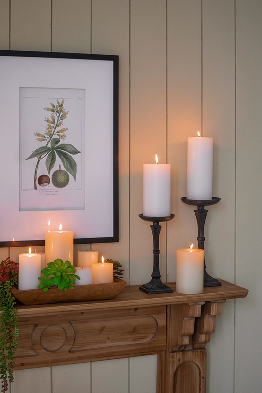 Unscented Soy Wax Candle Set of 2 with Eco-Friendly Material - White or Beige