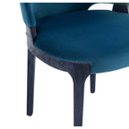 Kara Dining Chair Set of 2 with Solid Beech Wood Frame – Blue or Gray